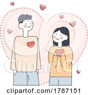 Poster, Art Print Of Valentines Day Couple With Hearts