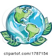 Planet Earth With Leaves