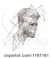 Poster, Art Print Of Polygonal Male Face