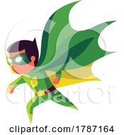 Poster, Art Print Of Eco Super Hero In A Green Cape