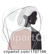 Poster, Art Print Of Line Drawing Of A Crying Woman