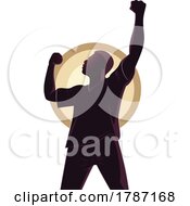 Poster, Art Print Of Black Man Holding His Fists Up