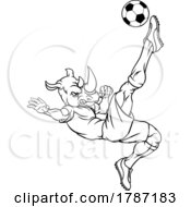Poster, Art Print Of Rhino Soccer Football Player Animal Sports Mascot