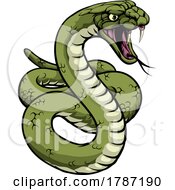 Poster, Art Print Of Snake Animal Sport Team Cartoon Animal Mascot