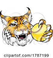 Wildcat Bobcat Softball Animal Sports Team Mascot