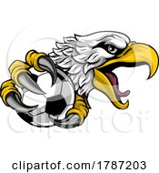 Poster, Art Print Of Eagle Hawk Soccer Football Cartoon Team Mascot