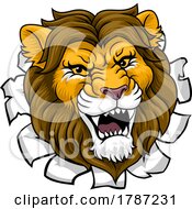 Poster, Art Print Of Lion Animal Sports Team Cartoon Mascot