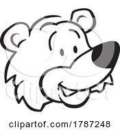 Black And White Cartoon Bear Mascot