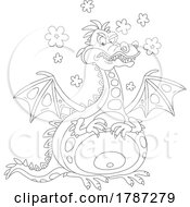 Poster, Art Print Of Black And White Angry Dragon