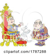 Poster, Art Print Of Cartoon King Arguing With A Prime Minister