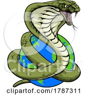 Cobra Snake World Earth Globe Concept