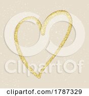 Poster, Art Print Of Hand Drawn Glittery Heart For Valentines Day