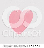 Poster, Art Print Of Hand Painted Watercoloour Heart On A Grunge Background