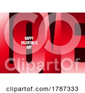 Poster, Art Print Of Happy Valentines Day Background With Love Lettering