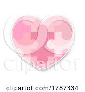 Poster, Art Print Of Heart With Puzzle Pieces Ideal For Valentines Day