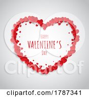 Valentines Day Background With Red Hearts Design