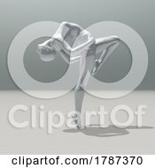 3D Modern Art Image With Female Figure In Dance Pose