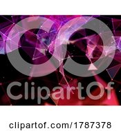 Poster, Art Print Of 3d Abstract Technology Background With Low Poly Plexus Design