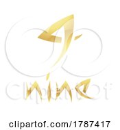 Poster, Art Print Of Golden Symbol For Number 9 On A White Background - Icon 3