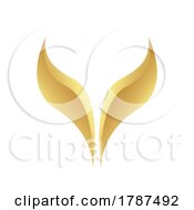 Poster, Art Print Of Golden Glossy Fish Tail On A White Background