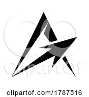 Spiky Triangular Black Letter A And Arrow