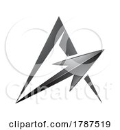 Spiky Triangular Letter A With A Black Arrow