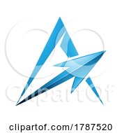 Spiky Triangular Letter A With A Blue Arrow