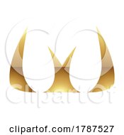 Poster, Art Print Of Golden Letter W Symbol On A White Background - Icon 8
