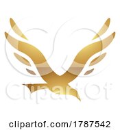 Golden Letter V Symbol On A White Background Icon 4