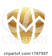 Golden Letter T Symbol On A White Background Icon 2