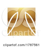 Poster, Art Print Of Golden Letter T Symbol On A White Background - Icon 6