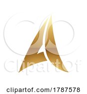 Poster, Art Print Of Golden Letter A Symbol On A White Background - Icon 3