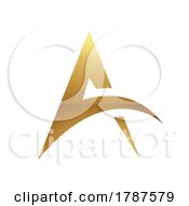 Golden Letter A Symbol On A White Background Icon 4