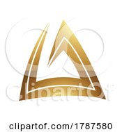Poster, Art Print Of Golden Letter A Symbol On A White Background - Icon 5