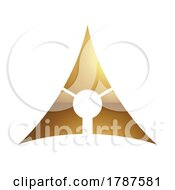 Poster, Art Print Of Golden Letter A Symbol On A White Background - Icon 6