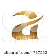 Golden Letter A Symbol On A White Background Icon 7