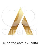 Golden Letter A Symbol On A White Background Icon 8