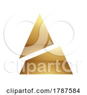 Poster, Art Print Of Golden Letter A Symbol On A White Background - Icon 9