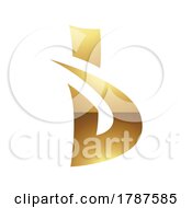 Poster, Art Print Of Golden Letter B Symbol On A White Background - Icon 1