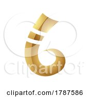 Golden Letter B Symbol On A White Background Icon 2