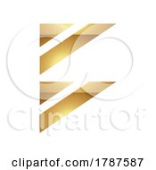 Golden Letter B Symbol On A White Background Icon 3