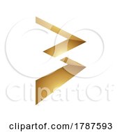 Poster, Art Print Of Golden Letter B Symbol On A White Background - Icon 9