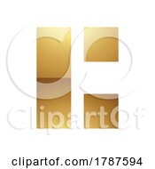 Golden Letter C Symbol On A White Background Icon 1