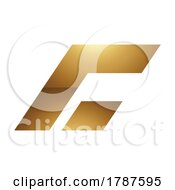 Poster, Art Print Of Golden Letter C Symbol On A White Background - Icon 2