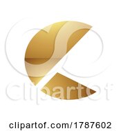 Poster, Art Print Of Golden Letter C Symbol On A White Background - Icon 9