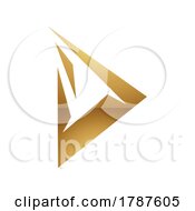 Poster, Art Print Of Golden Letter D Symbol On A White Background - Icon 3