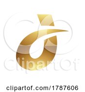 Golden Letter D Symbol On A White Background Icon 4