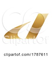 Poster, Art Print Of Golden Letter D Symbol On A White Background - Icon 9