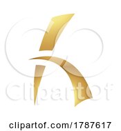 Golden Letter H Symbol On A White Background Icon 8
