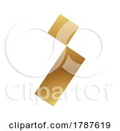 Golden Letter I Symbol On A White Background Icon 1